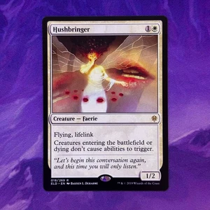Hushbringer 018 ELD Faerie White Throne of Eldraine Lifelink Fae Lorwyn MTG - Picture 1 of 5