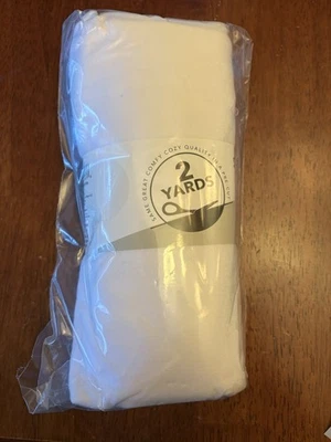 BLANCO Cómodo Acogedor Franela Precortado 2 Yardas / 43" Ancho 100% Algodón Hecho en Pakistán Foto 1 de 4