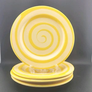 Juego de 4 platos de ensalada Anne Hathaway Present Tense "Finger Paint Sun" 8,75" amarillo - Imagen 1 de 12