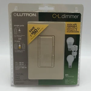 Lutron DVWCL-153PH-LA Licht Mandel CL Dimmschalter einpolig LED kompatibel - Bild 1 von 16