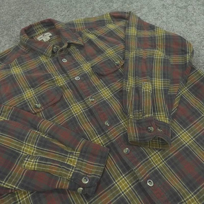 Camisa Woolrich Para Hombres XXL Abotonada Manga Larga Franela Peso Pesado Tweed Foto 1 de 4