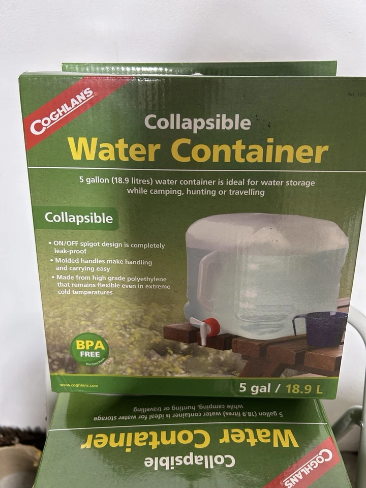 Складной контейнер для воды Coghlan's без бисфенола А 5 галлонов для кемпинга охоты - Изображение 1 из 2
