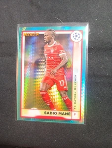 2023 Topps Merlin SADIO MANE Aqua Prism Refractor Bayern München *Mint* - Picture 1 of 6