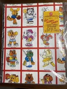 Vintage Get Along Gang Wrapping Paper NOS Sealed 80s American Greetings - Picture 1 of 2