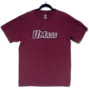 UMass University of Massachusetts T-Shirt Herren Large Burgundy Kurzarm - Bild 1 von 7