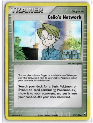 Pokemon TCG Celio's Network 73/100 Crystal Guardians Uncommon Reverse Holo LP - Image 1 of 2