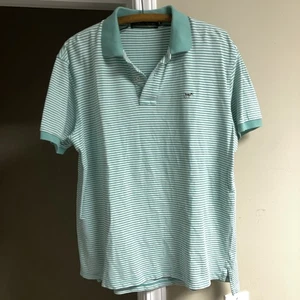 Southern Point Company The Greyton Polo Short Sleeve Shirt Green Stripes Size L - Picture 1 of 5