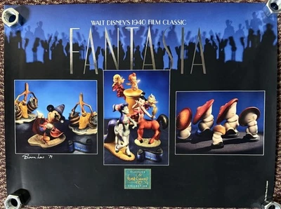 Vintage WDCC Fantasia Promo Poster 1994 Signed Bruce Lau Disney 90s 18”x24” - Image 1 of 4