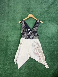 Vintage Y2K Harley Davidson Midikleid Damen Medium schwarz beige *DEFEKT* - Bild 1 von 11