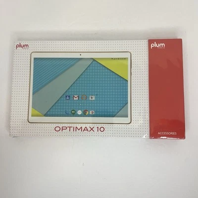 Plum Mobile Optimax 10 Tablet Z711 Android Phablet White New In Box Sealed - Image 1 of 4