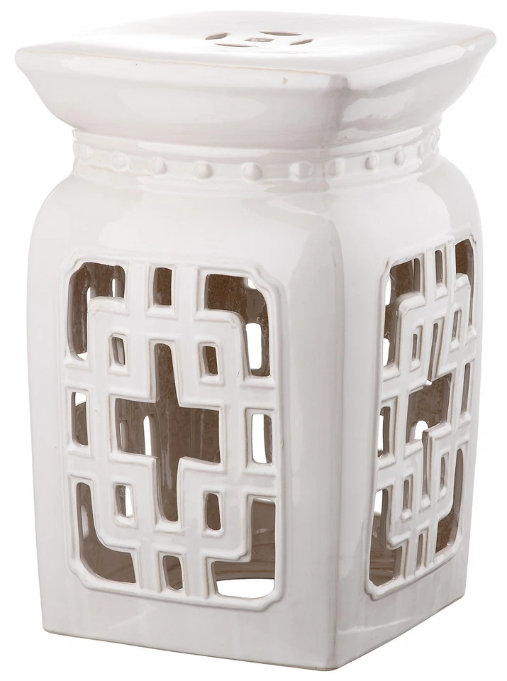 ACS4538B Beijing Filigree Ceramic Decorative Garden Stool, 13"W x 13"D x 18"H... - Image 1 of 2