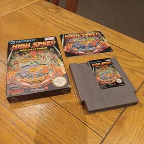 High Speed Worlds #1 Pinball Boxed Protector Manual PAL A NES-8H-UKV Nintendo