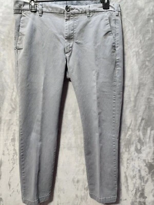 Calça chino cáqui Izod masculina cinza denim como 36x30 clássica preppy atlética  - Imagem 1 de 4