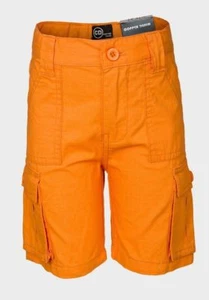 Boys Copper Denim Orange Combat Cargo Summer Holiday Shorts.Sizes:2-7years - Picture 1 of 3