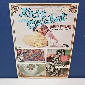 KNIT AND CROCHET WITH AUNT LYDIA'S HEAVY RUG YARN Patterns Toys Afghans Rugs + - Picture 1 of 5