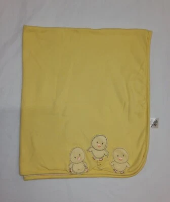Manta de recepción de bebé Carters de colección solo un año de patos amarillos pollitos, reversible Foto 1 de 4