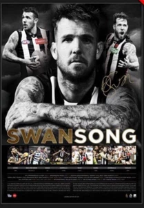 Collingwood Magpies Dane Swan Signed “Swan Song” Limited Print Brownlow Daicos - Picture 1 of 1