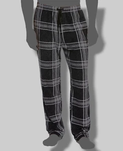 $44 Perry Ellis Men's Black White Buffalo Microfleece Pajama Pants Sleepwear M - Picture 1 of 2