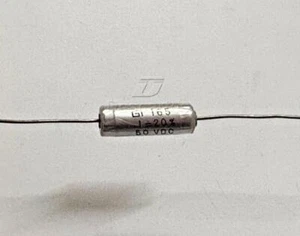 4pcs - GENERAL 0.1uF (100nF) 50V 20% Axial Crystal Cap Capacitor - Picture 1 of 9