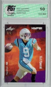 Matt Corral 2022 Leaf Hype #97 Purple Blank Back #1/1 Rookie Card PGI 10 - Picture 1 of 1