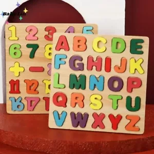 Children Wooden Toys Early Learning Preschool Educational Baby Toy vintage 100 - Picture 1 of 6