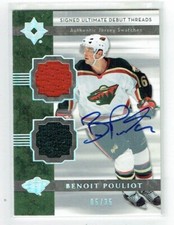 06-07 UD Ultimate Signed Debut Threads  Benoit Pouliot  /25  Jerseys  Auto