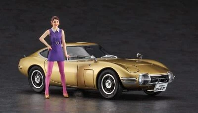 Toyota 2000GT Gold W/Girl Figure (HASSP533) 1:24 Plastic Model Kit HASEGAWA - Immagine 1 di 4