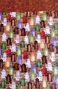 Handcrafted Pillow Cases 2 Pack Unique Vintage Coffee Carafe Design Standard Siz - Picture 1 of 3