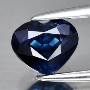 1.00ct 6.2x5mm VS Heart Unheated Blue Sapphire Gemstone Mozambique Stunning! - Picture 1 of 5