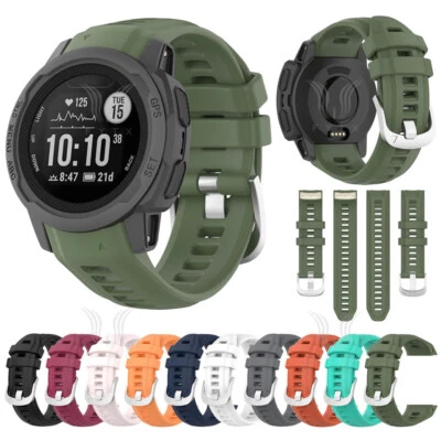 Correa de reloj de silicona deportiva para Garmin Instinct 2S edición solar/camuflaje/surf