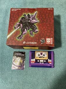 Loot Crate Transformers Bundle Wallet Pin Megatron Collectible Figure New