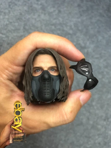 1/6 Hot Toys MMS241 Captain America Winter Soldier Head Mask for Action Figure Cover