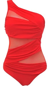 Women's One Piece Swimsuits One Shoulder Plus Size Swimwear Bathing Suit 3XL - Picture 1 of 5