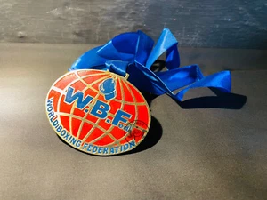 WBF World Boxing Federation Boxing Championship Medal Blue Ribbon - Picture 1 of 5