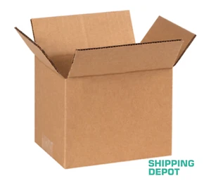 50 7x6x6 Corrugated Kraft Cardboard Cartons Mailer Shipping Packing Box Boxes - Picture 1 of 3