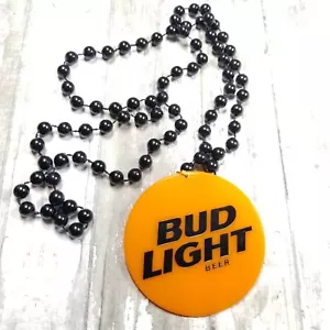 Bud Light Bier Vintage Budweiser Werbung Karneval Halskette Halloween Farbe - Bild 1 von 6
