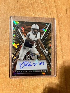 2023 Leaf Exotic - Parker Washington - Tiger Stripe Crystal XRC Auto #d 3/10