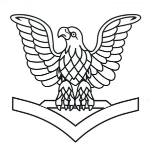 CALCOMANÍA PEGATINA DE SUBOFICIAL DE TERCERA CLASE PO3 E-4 - Imagen 1 de 3