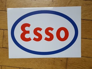 Esso Aufkleber Tanksäule Tankzapfsäule Tankstelle Ölkanne Reklame Werbung groß ! - Picture 1 of 1