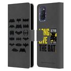 Official Batman Dc Comics Logos Leather Book Wallet Case Cover For Oppo Phones