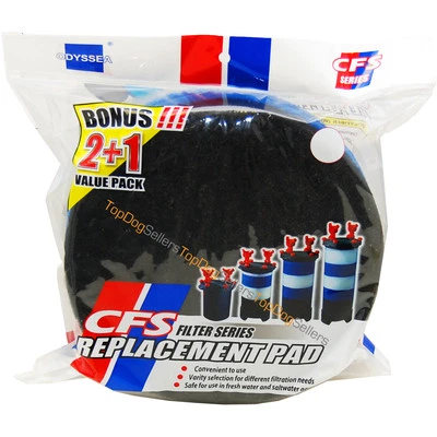 ODYSSEA CFS 500 Filter Pad Floss 3 Pack Aquarium Canister Filter External Replacement