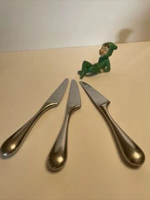 3 Dinner Knives Towle Supreme Cutlery OPUS 18/8 Stainless Modern 9” — 第 1/4 张图片