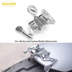 For Harley Bobber Chrome Highway Hawk Skull Ornament Headlight Visor Skeleton - Imagen 1 de 10