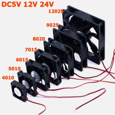 DC5V 12V 24V Cooling CPU PC Computer Case Fan Heatsink Dia 40/50/60/80/90/120mm - Image 1 of 4