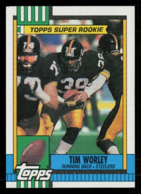1990 Topps #175 Tim Worley Pittsburgh Steelers Football Card - Image 1 of 2