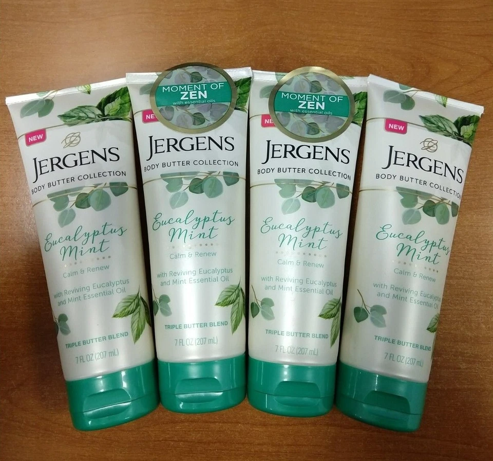 Jergens Eucalyptus MINT Body Butter Helps Calm and Re7 Oz
