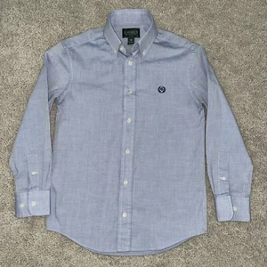 EUC Boys Lauren Ralph Lauren Button-Up Oxford Dress Shirt L/S (Blue) - SZ 8 - Picture 1 of 6