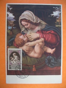 Carte Maximum 1939 N°441 Propagande pour la natalité - La vierge au coussin vert - Picture 1 of 1