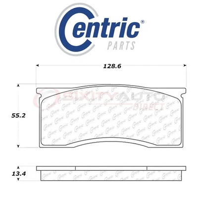 Centric C-TEK Metallic Disc Brake Pads for 1971-1972 Plymouth Scamp 3.2L lo - Imagem 1 de 4