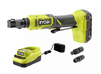 NEW RYOBI PCL280K1 ONE+ 18V Cordless Multi-Size Ratchet 1/2 + 3/8 +1/4" Kit w/BC - Image 1 of 2